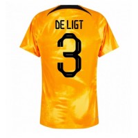 Netherlands Matthijs de Ligt #3 Replica Home Shirt World Cup 2022 Short Sleeve